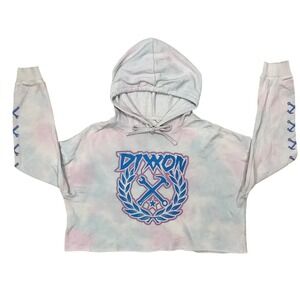 Dixxon Flannel Company Tie Dye Cropped Hoodie Sweatshirt Women's Medium
